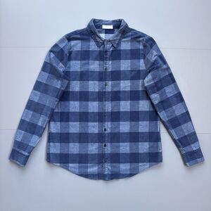 CP Shades Shirt Women Medium Button Up Pinwale Plaid Corduroy Flannel Cotton
